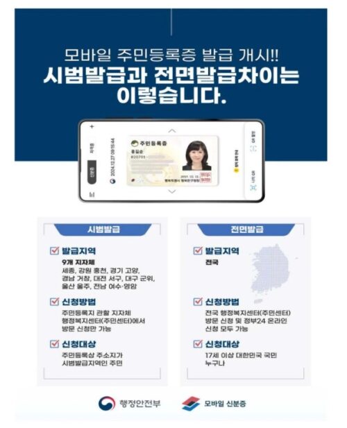 모바일 주민등록증 시범발급 설명 이미지