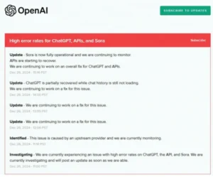 챗GPT, 이번 달에만 두 번 연속 또 먹통…