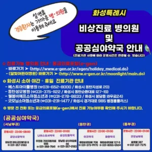 화성특례시, 설 연휴 비상진료 대책 가동…응급 상황 대응 강화