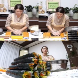 ‘편스토랑’ 남보라, 13남매 장녀의 김밥 내공… 1시간 만에 30줄 완성