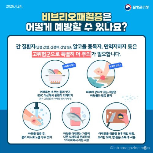 비브리오패혈증 첫 사망 발생. 감염 경로와 증상, 해산물 섭취 및 예방 수칙까지 핵심 정리.