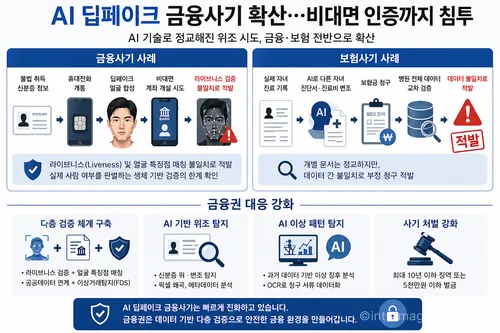 AI 딥페이크와 문서 위변조를 활용한 금융사기가 늘면서 은행과 보험업계가 데이터 기반 검증 체계를 강화하고 있다.