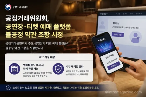 공정거래위원회가 공연장과 티켓 예매 플랫폼의 불공정 약관을 시정한다. 앞으로 공연장 멤버십 중도 해지 시 최대 30일 내 전액 환불이 가능해진다.