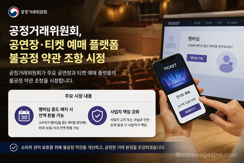 공정거래위원회가 공연장과 티켓 예매 플랫폼의 불공정 약관을 시정한다. 앞으로 공연장 멤버십 중도 해지 시 최대 30일 내 전액 환불이 가능해진다.