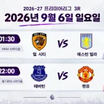 2026년 9월 6일 프리미어리그 3R 프리뷰