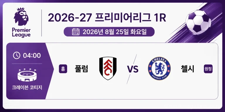 2026년 8월 25일 프리미어리그
