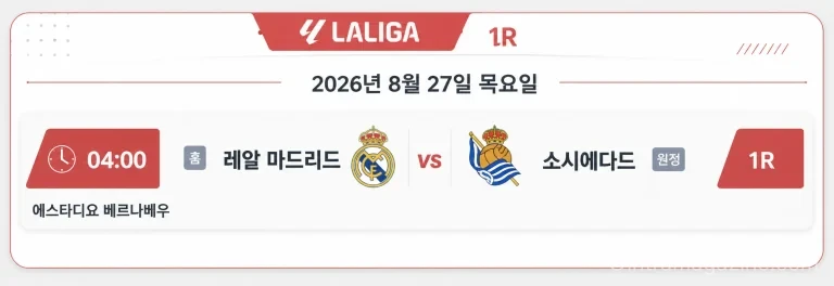 2026년 8월 27일 라리가 프리뷰
