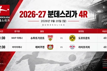 2026년 9월 20일 분데스리가 4R 프리뷰