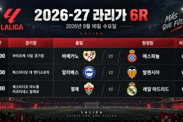 2026년 9월 16일 라리가 6R 프리뷰