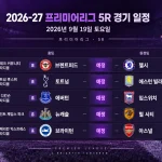 2026년 9월 19일 프리미어리그 5R 브렌트퍼드 첼시 토트넘 애스턴 빌라 등 5경기 일정