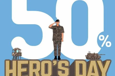 도미노피자 군인 할인 50%, 2026년 10월 1~2일 히어로즈데이 진행