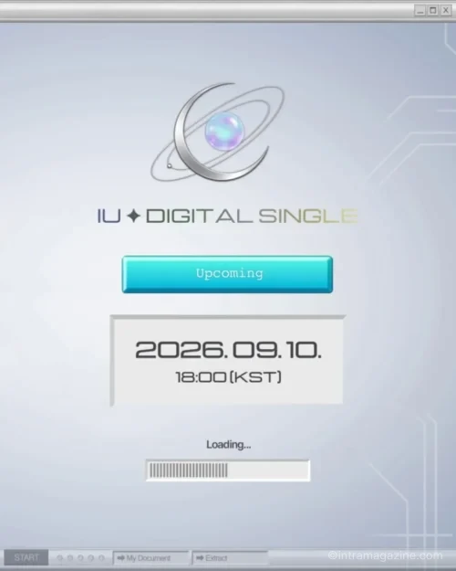 레트로 PC 화면으로 공개된 아이유 2026년 9월 10일 디지털 싱글 티저