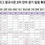 KBO 잔여경기