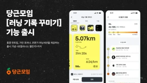 당근 러닝 기록 꾸미기 기능으로 만든 러닝 기록 카드
