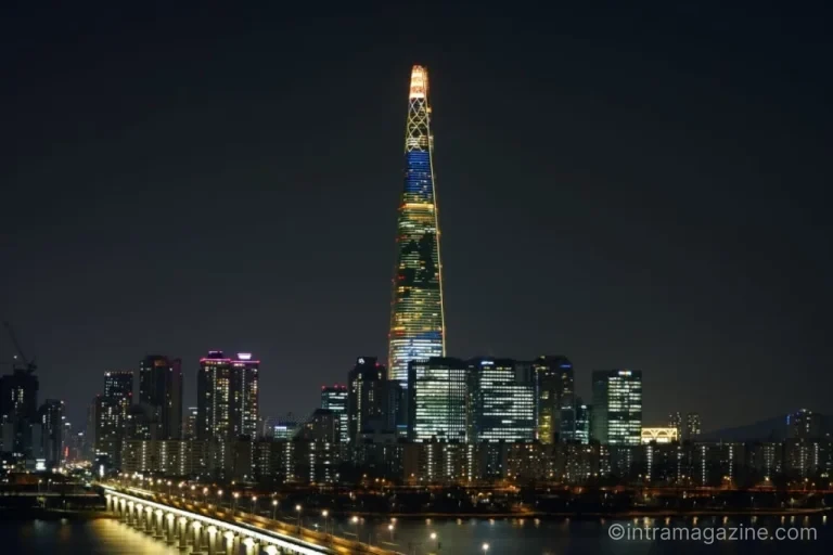 롯데월드타워 추석 달토끼 미디어파사드 야경