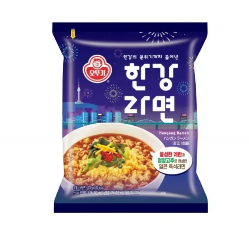 오뚜기 한강라면 봉지 제품 패키지 이미지