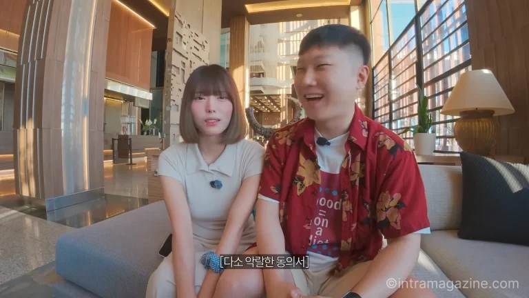 빠니보틀 여자친구 메로나가 신혼여행 영상에 등장한 장면