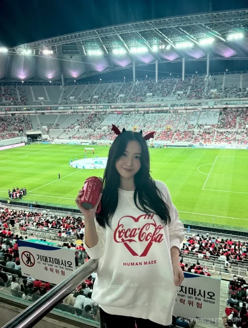 김다영 축구 국가대표 경기 관람 SNS 근황