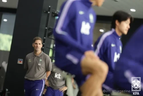 축구대표팀 모레노 임시 감독 체제 첫 소집 훈련 모습