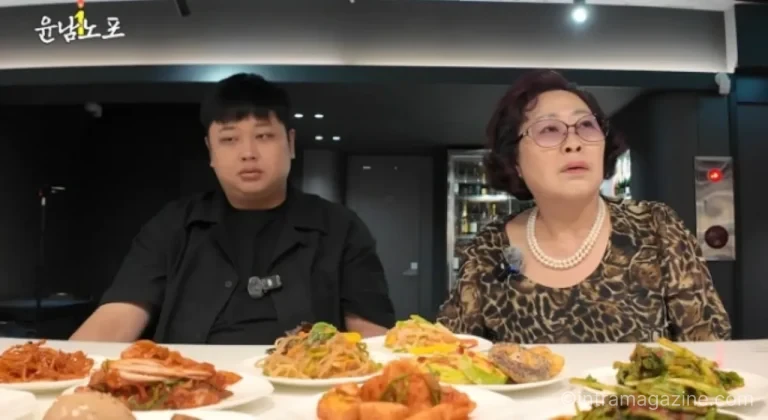 윤남노 셰프가 어머니와 2년 만에 화해하는 유튜브 영상 장면