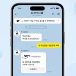 카카오톡 AI 국민비서 국민연금 서비스 화면