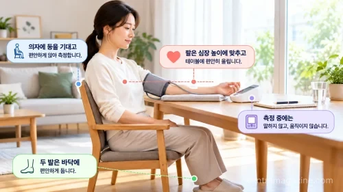 혈압을 측정하는 모습