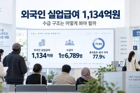 외국인 실업급여 1134억원…중국동포·중국 국적 수급 비중 77.9%