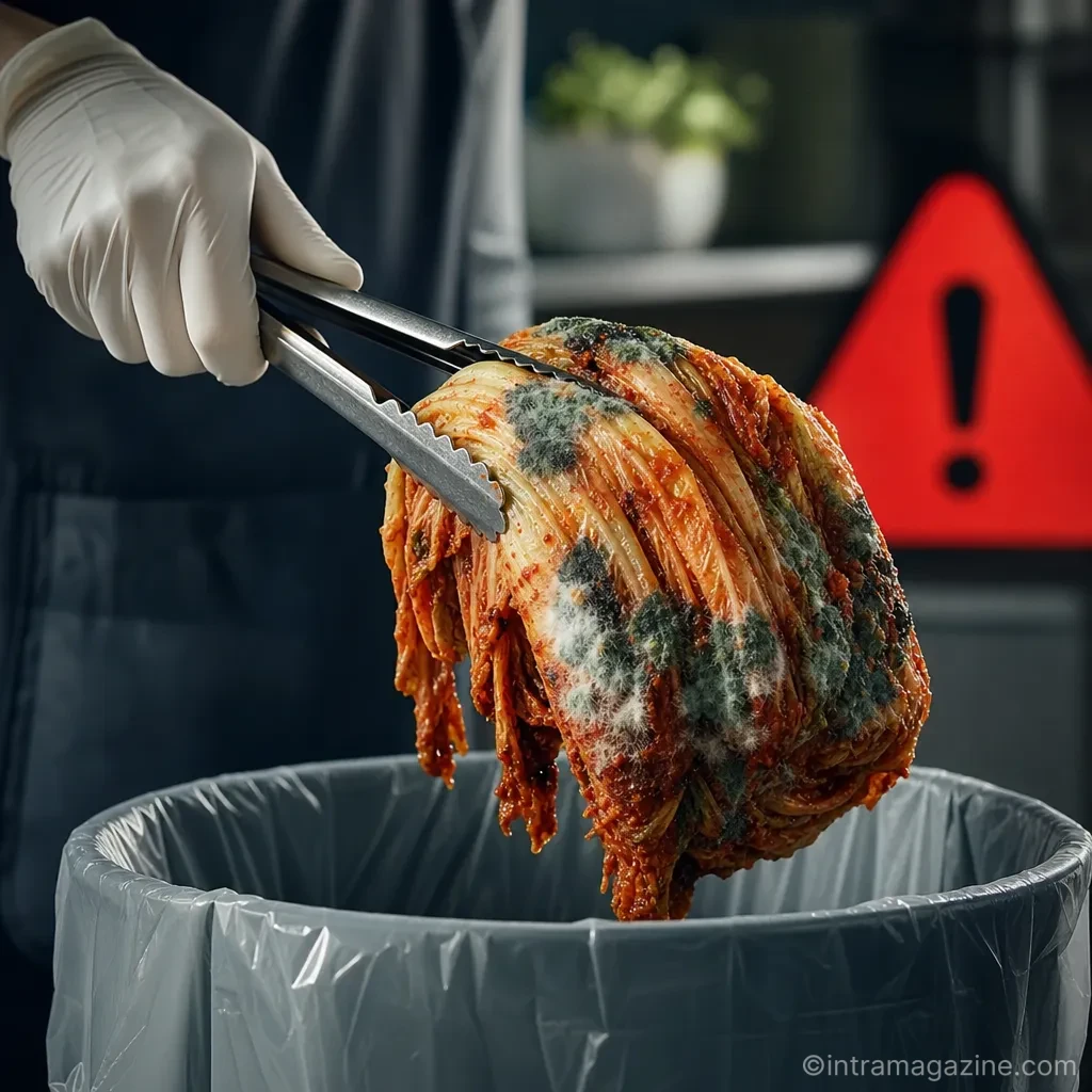 곰팡이 핀 김치 폐기