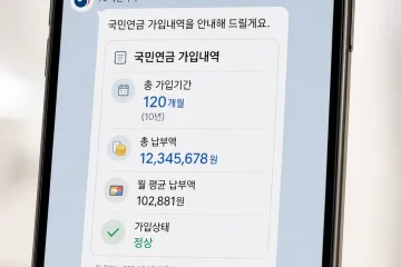 카카오톡 국민연금 서비스, 가입내역 조회부터 임의가입 신청까지