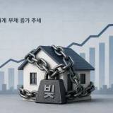 집과 늘어나는 신혼부부 대출을 상징하는 일러스트