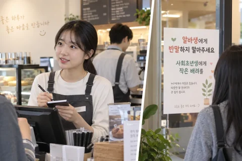 아르바이트생에게 반말하는 손님…식당 사장이 붙인 안내문에 공감 이어져