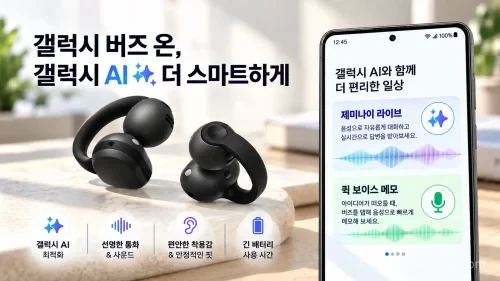 갤럭시 버즈 온의 AI 연동 기능 설명도