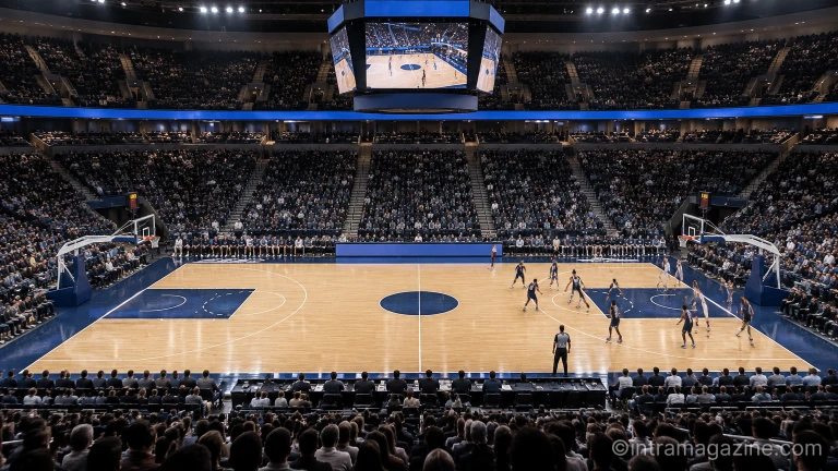 2026-2027 시즌 프로농구 KBL 경기가 열리는 실내 농구 코트 전경