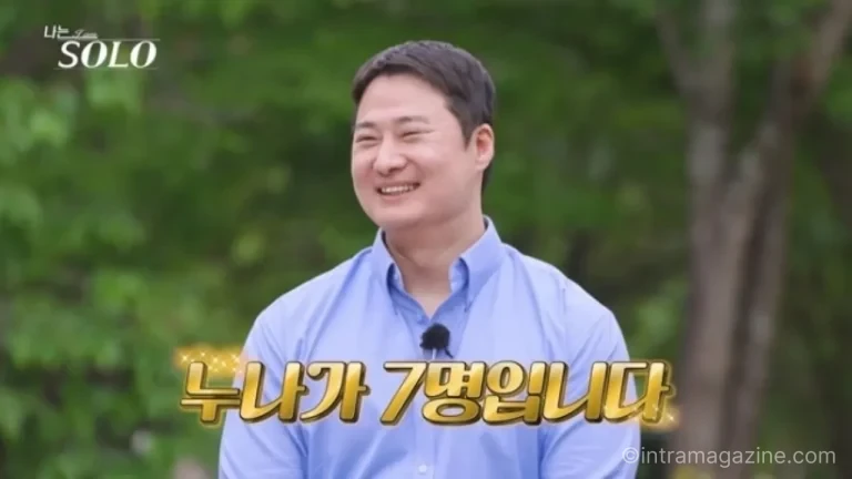 나는 솔로 34기 영수가 8남매 막내라는 가족관계를 소개하는 자기소개 장면