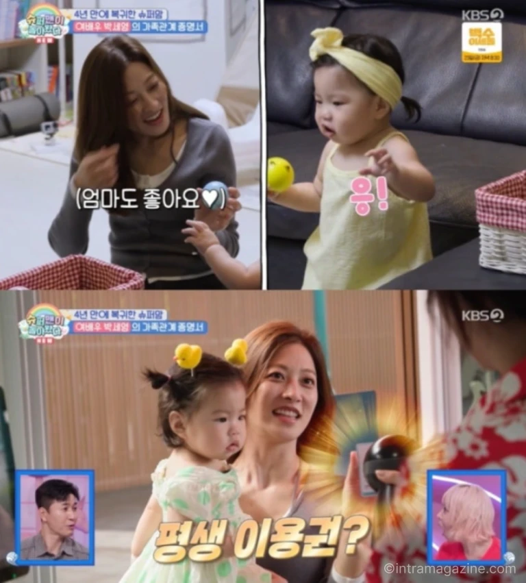 박세영이 남편 곽정욱과 14개월 딸 나엘과 함께한 모습