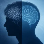 성인 ADHD와 노년기 인지 기능의 연관성을 보여주는 개념 일러스트