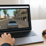 웹브라우저에서 실행되는 GTA 게임 화면