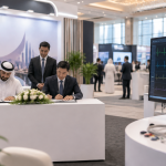 알피와 UAE 버질 병원 아부다비의 업무협약 체결 현장