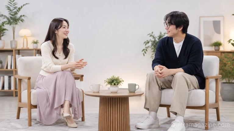 유튜브 토크쇼에서 대화를 나누는 출연진 모습