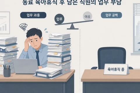 동료 육아휴직 부담, 직장인 70%는 '보상 없는 독박 업무'