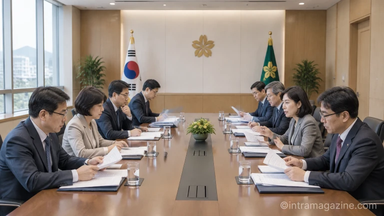 대전광역시청 회의실에서 교육행정협의회 관계자들이 안건을 논의하는 장면