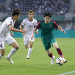 대전월드컵경기장에서 비셀 고베와 경기를 치르는 대전하나시티즌 김문환