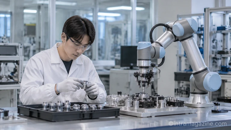 인간과 로봇의 안전한 협업 기술을 연구하는 산업 환경