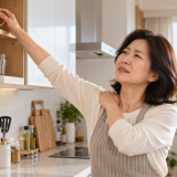 휜다리교정, 한쪽 팔을 들어 올리는 실사형 장면