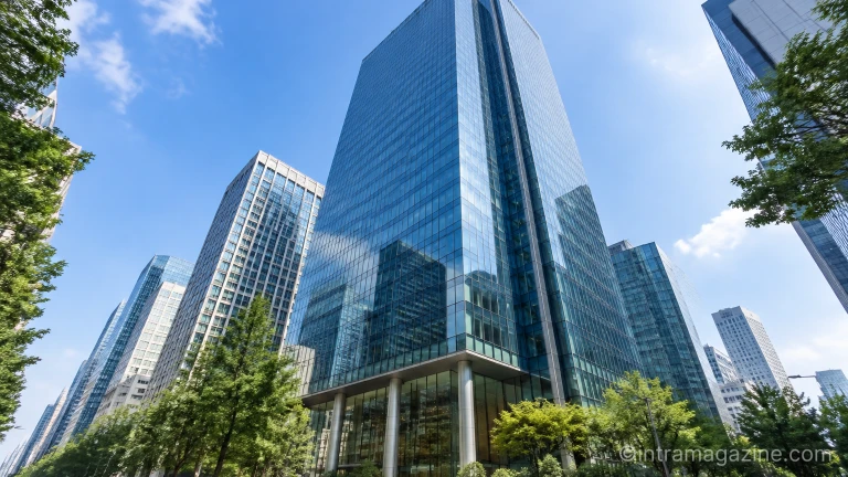 서울 강남구 역삼동에 위치한 ㈜GS 본사 사옥 외관