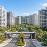 경기 양주 덕정역 인근에 들어서는 신축 아파트 단지 전경