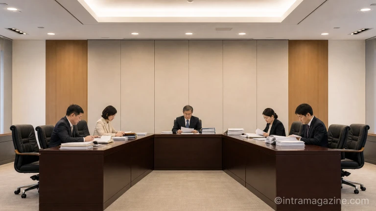 이태원특조위 피해자 기록물 열람 규칙 제정안을 논의하는 회의실 내부 전경