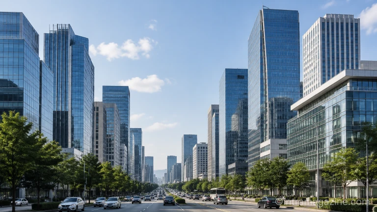 서울 도심 오피스 밀집 지역에서 바라본 중앙일보 인수 관련 기업 사옥 전경