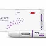 국산 비만 치료제 에페 제품 패키지와 펜 타입 주사기
