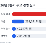 LG전자 2026년 3분기 실적 및 누적 영업이익 지표 막대그래프